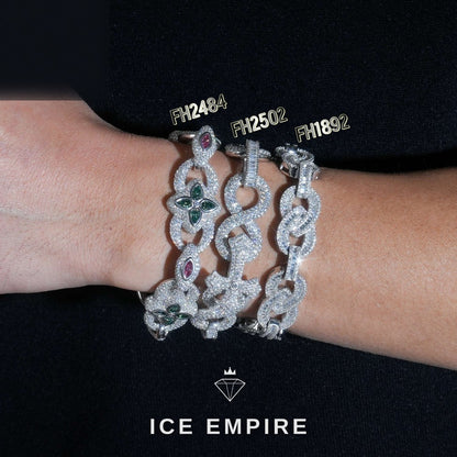 Iced Out Cross Rose Gold Plated Moissanite Cuban Chain