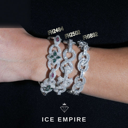 Iced Out Cross Rose Gold Plated Moissanite Cuban Chain