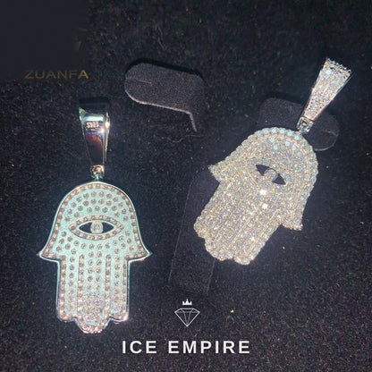 Iced Out 925 Silver Moissanite Pendant