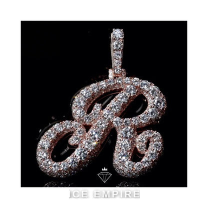 Iced Out Rose Gold Plated Moissanite Pendant