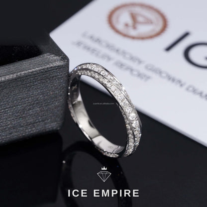 Iced Out Gold Plated Lab Grown Diamond Engagement Ring