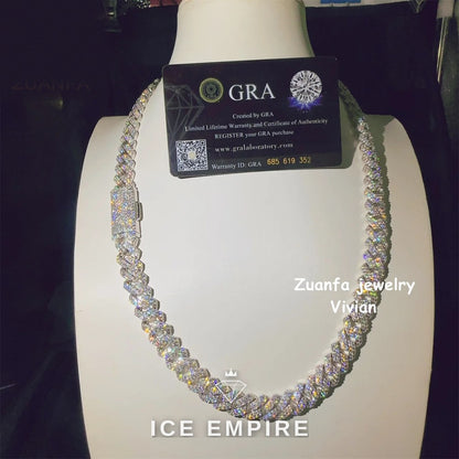 Iced Out Rose Gold Plated Moissanite Cuban Chain