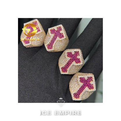 Iced Out Baguette 925 Silver Moissanite Ring