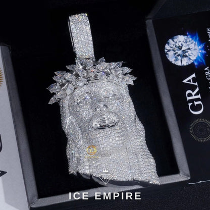 Iced Out 925 Silver Moissanite Pendant