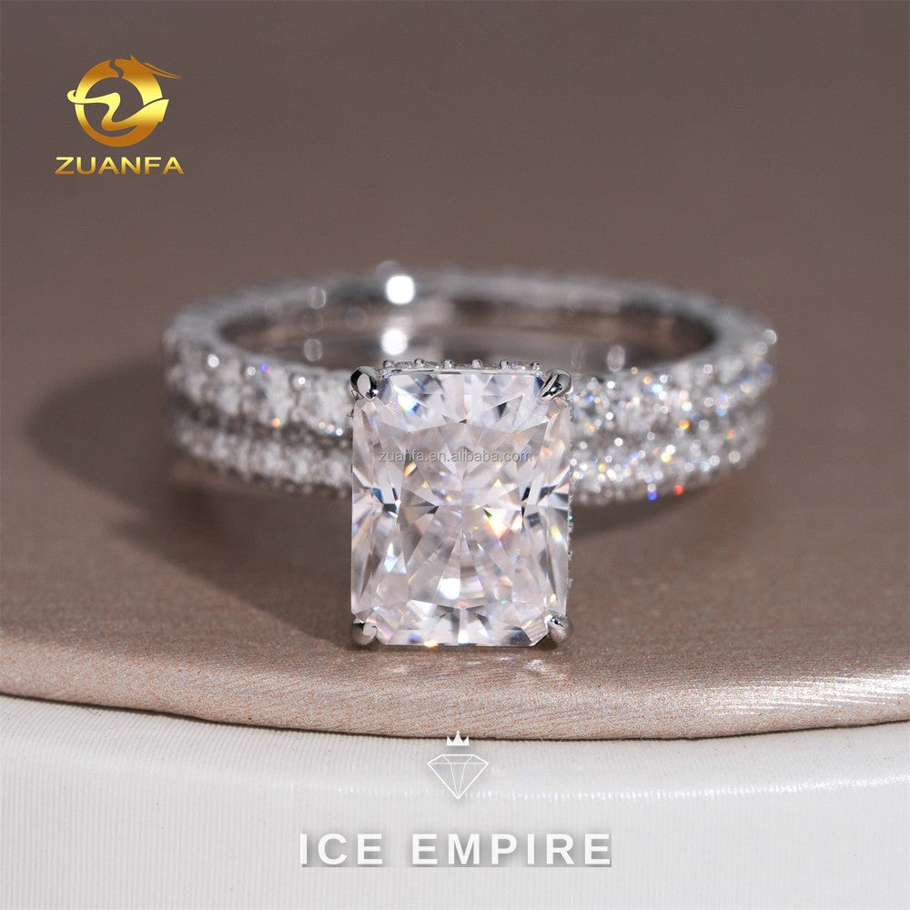 Iced Out 14K Gold Lab Grown Diamond Engagement Ring