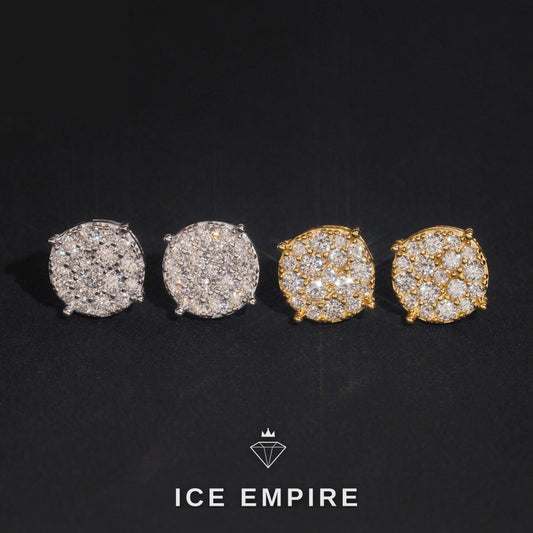 Iced Out 925 Silver Moissanite Earrings