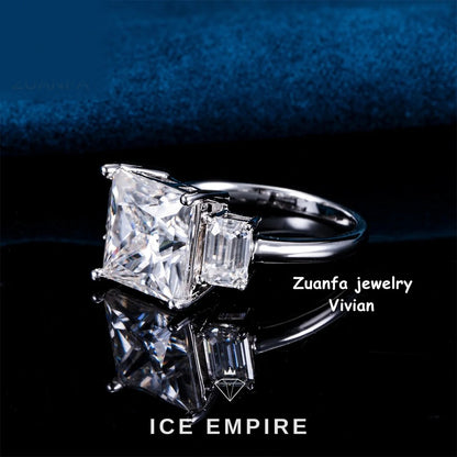 Iced Out Rose Gold Plated Moissanite Ring