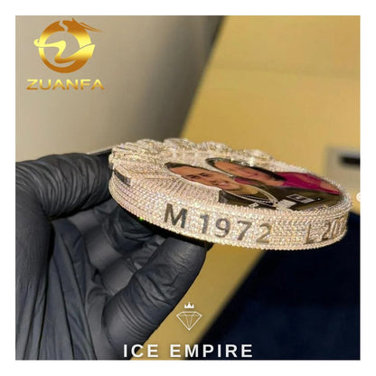 Iced Out Rose Gold Plated Pendant