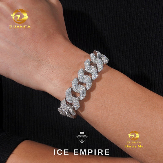 Iced Out Gold Plated Moissanite Cuban Chain