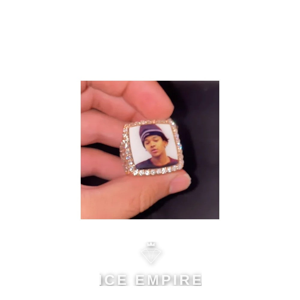 Iced Out 925 Silver Moissanite Ring