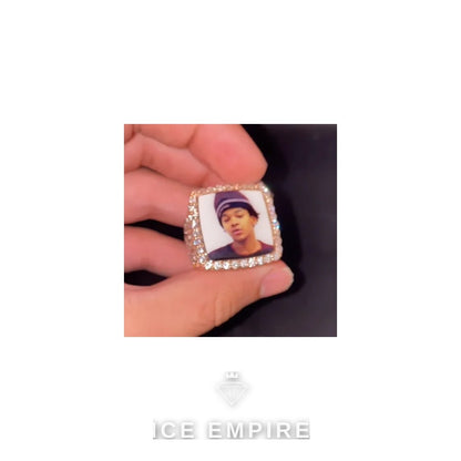 Iced Out 925 Silver Moissanite Ring