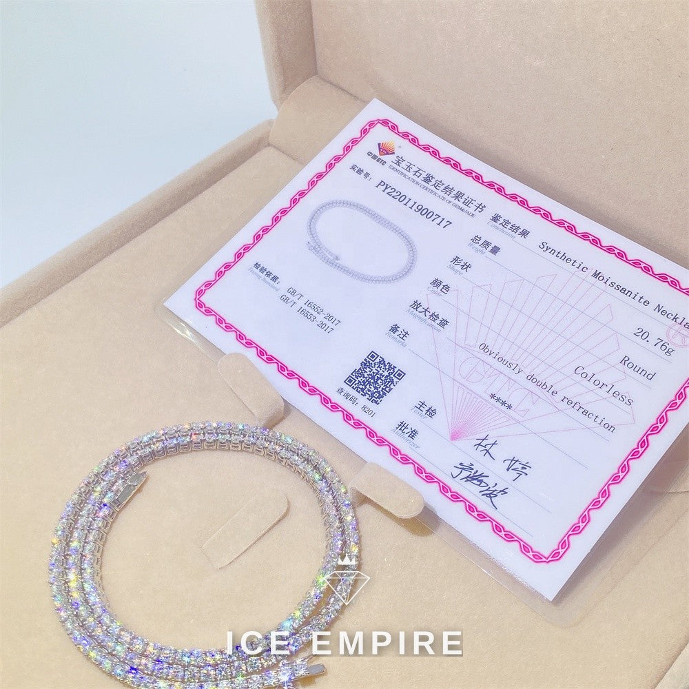 Iced Out Rose Gold Plated Moissanite Cuban Chain