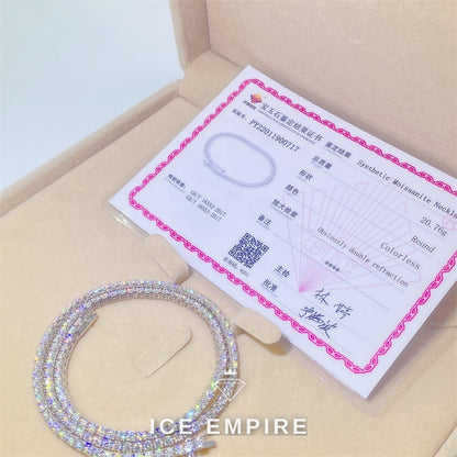 Iced Out Rose Gold Plated Moissanite Cuban Chain