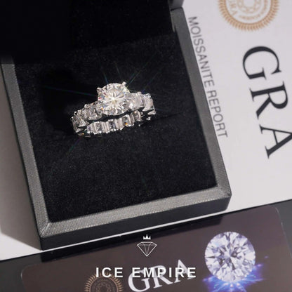 Iced Out 925 Silver Moissanite Ring