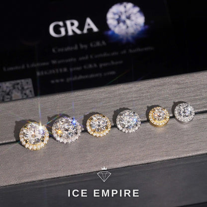 Iced Out 925 Silver Moissanite Earrings