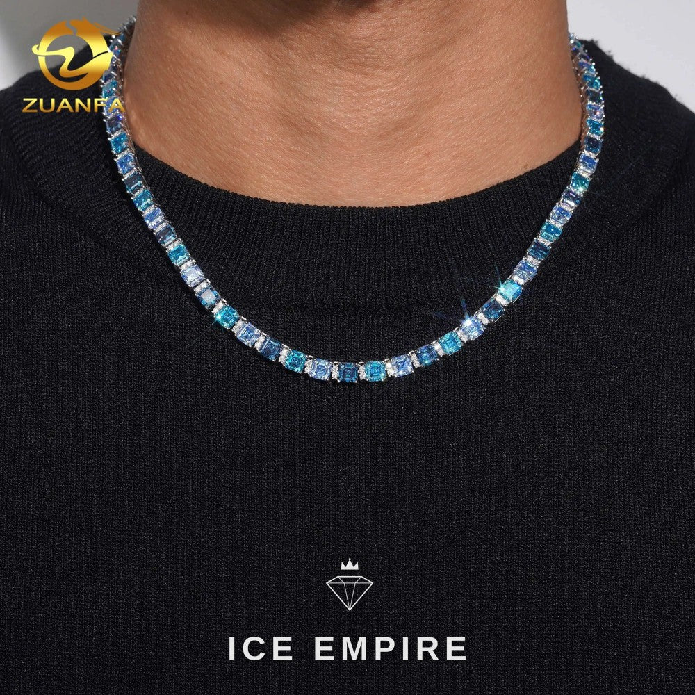 Iced Out Rose Gold Plated Moissanite Cuban Chain