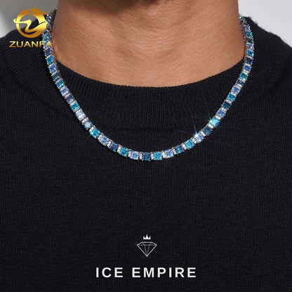 Iced Out Rose Gold Plated Moissanite Cuban Chain