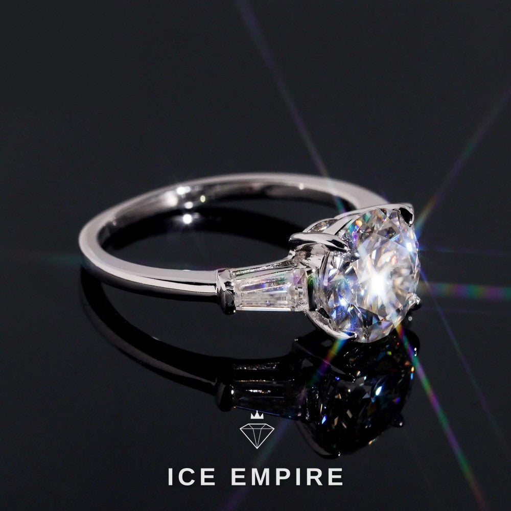 Iced Out Gold Plated Moissanite Wedding Band