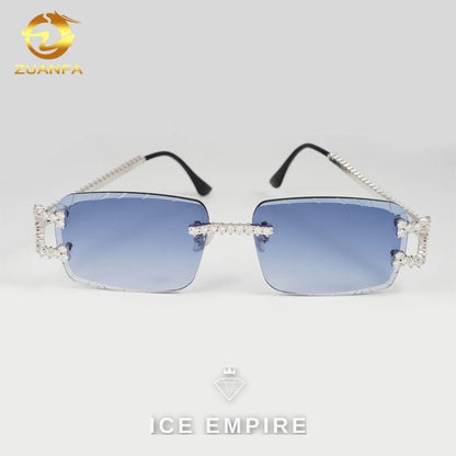 Iced Out 925 Silver Moissanite Glasses