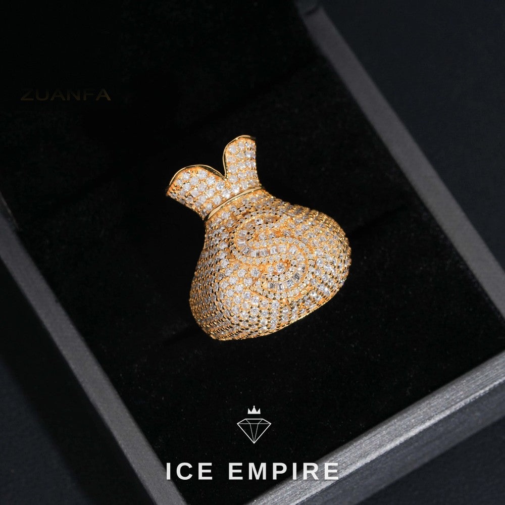 Iced Out Baguette 925 Silver Pendant