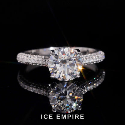 Iced Out Gold Plated Moissanite Wedding Band