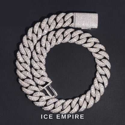 Iced Out Rose Gold Plated Moissanite Cuban Chain