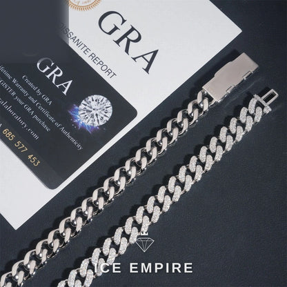 Iced Out Rose Gold Plated Moissanite Cuban Chain