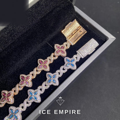 Iced Out 925 Silver Moissanite Cuban Chain