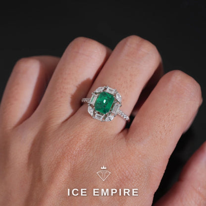 Iced Out Gold Plated Lab Grown Diamond Engagement Ring