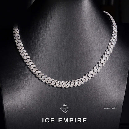 Iced Out 14K Gold Lab Grown Diamond Cuban Chain