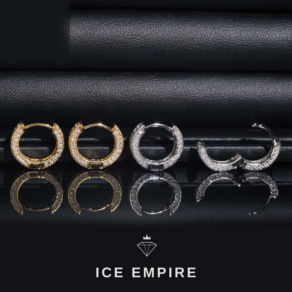 Iced Out Gold Plated Lab Grown Diamond Earrings