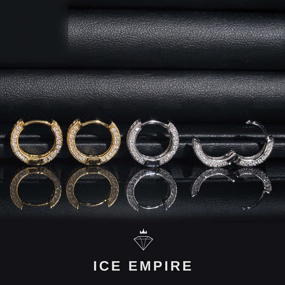 Iced Out Gold Plated Lab Grown Diamond Earrings