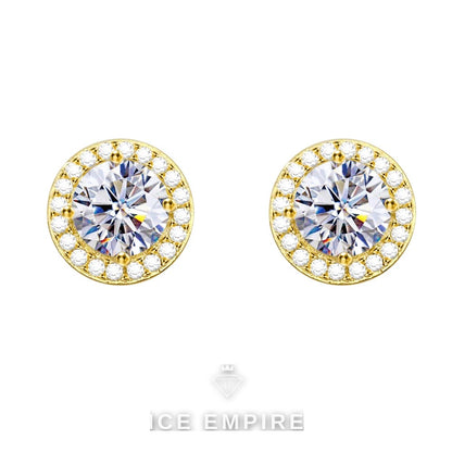 Iced Out 925 Silver Moissanite Earrings