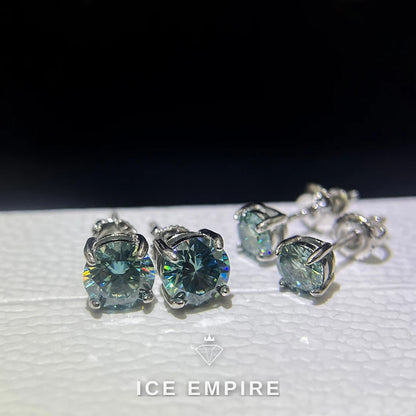 Iced Out 925 Silver Moissanite Earrings