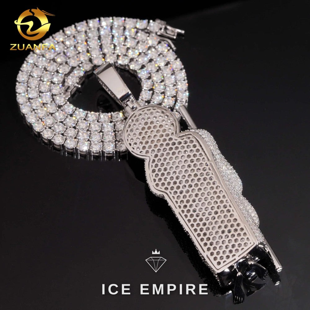 Iced Out Gold Plated Moissanite Pendant