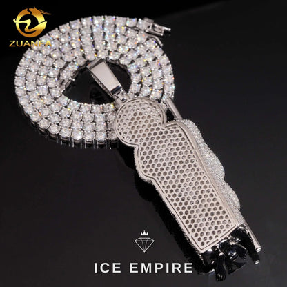 Iced Out Gold Plated Moissanite Pendant