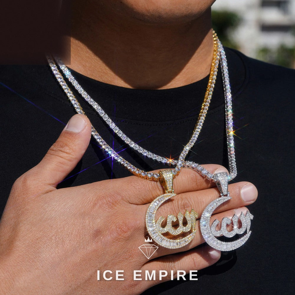 Iced Out Rose Gold Plated Moissanite Pendant