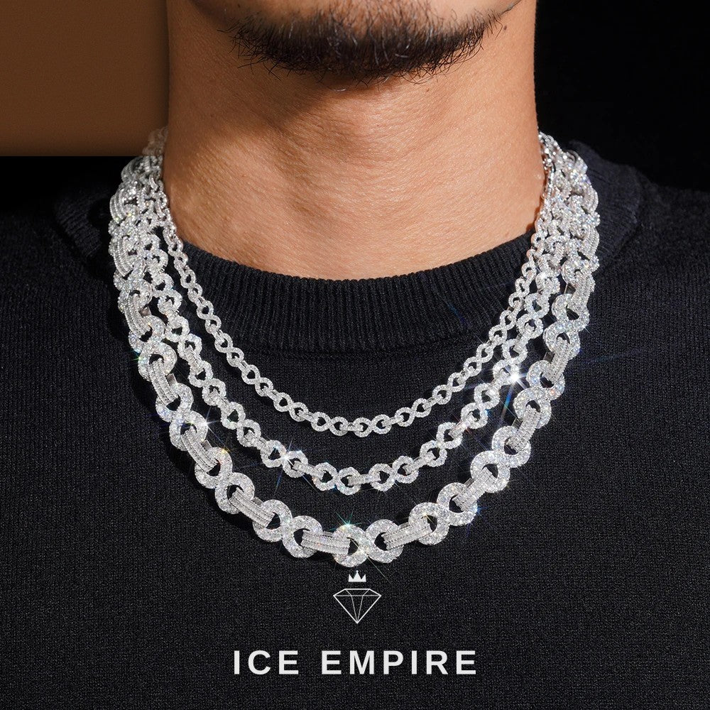 Iced Out Rose Gold Plated Moissanite Cuban Chain