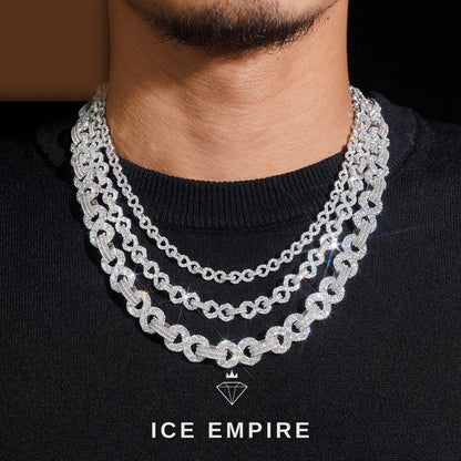 Iced Out Rose Gold Plated Moissanite Cuban Chain