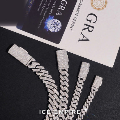 Iced Out Rose Gold Plated Moissanite Cuban Chain