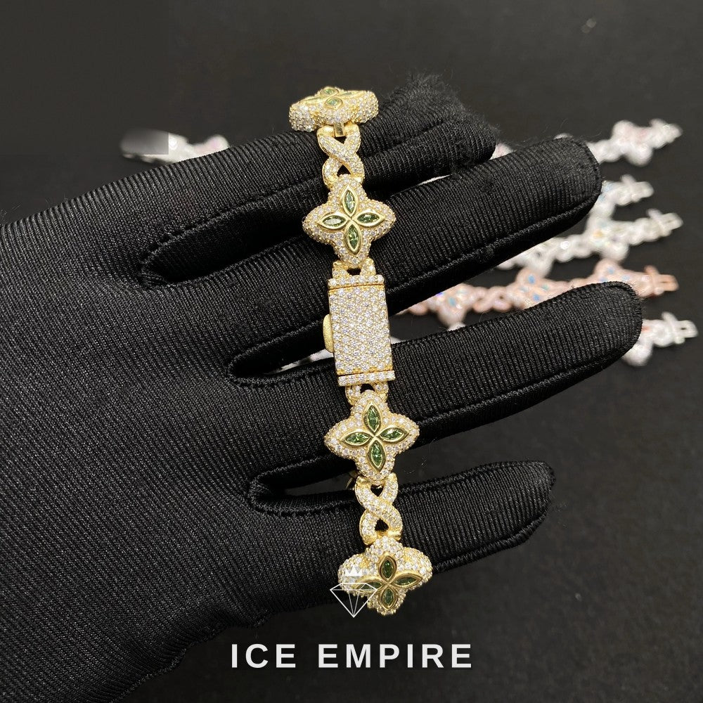 Iced Out 925 Silver Moissanite Cuban Chain