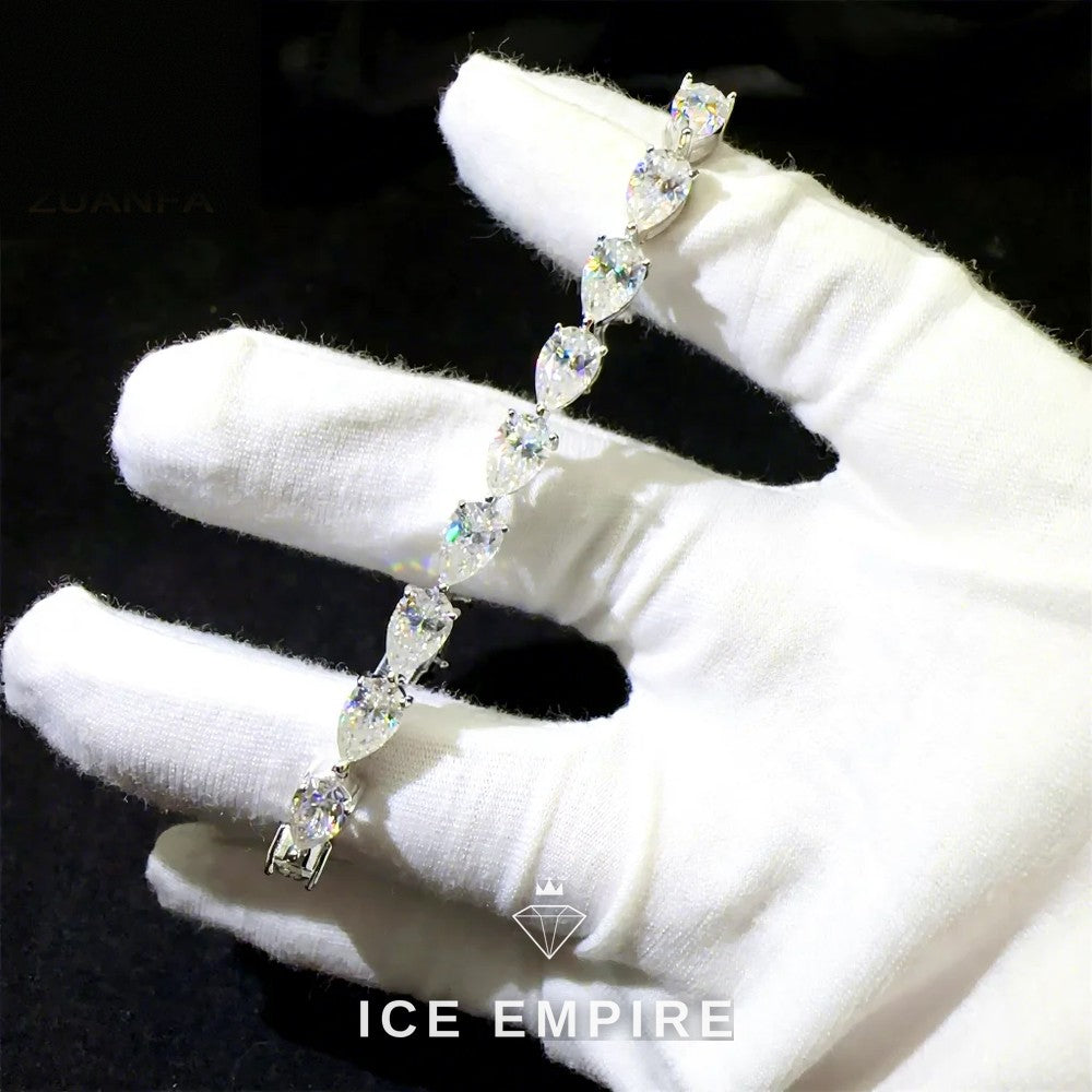Iced Out 925 Silver Moissanite Tennis Chain