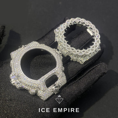 Iced Out 925 Silver Moissanite Watch