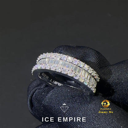 Iced Out Baguette Gold Plated Moissanite Ring