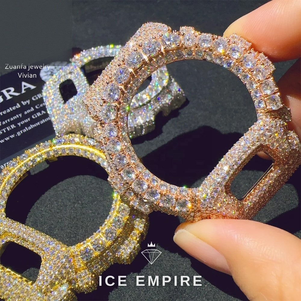 Iced Out 925 Silver Moissanite Watch