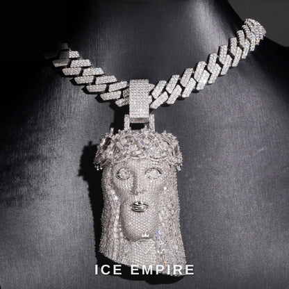 Iced Out Baguette 925 Silver Moissanite Pendant