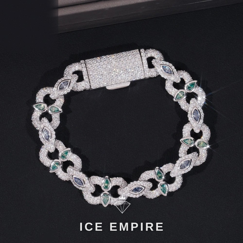 Iced Out Rose Gold Plated Moissanite Cuban Chain
