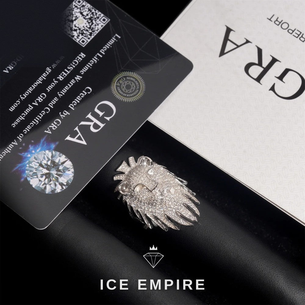 Iced Out 925 Silver Moissanite Ring