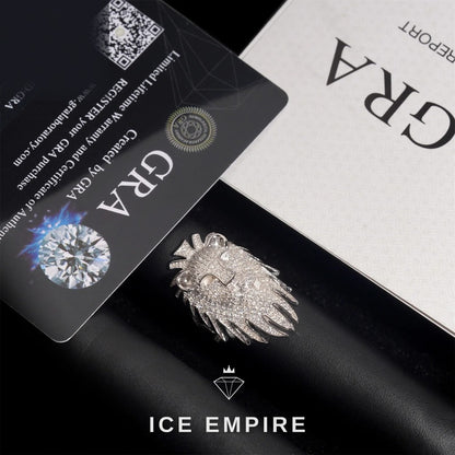 Iced Out 925 Silver Moissanite Ring
