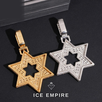 Iced Out Rose Gold Plated Moissanite Pendant